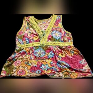 Colorful Floral Women's Tank Top